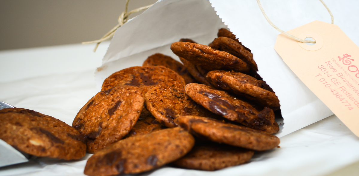Koekela Mini Chocolate Chip Cookies ingezoomde foto