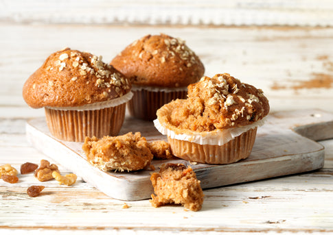 Carrot Muffin Koekela opengebroken productfoto