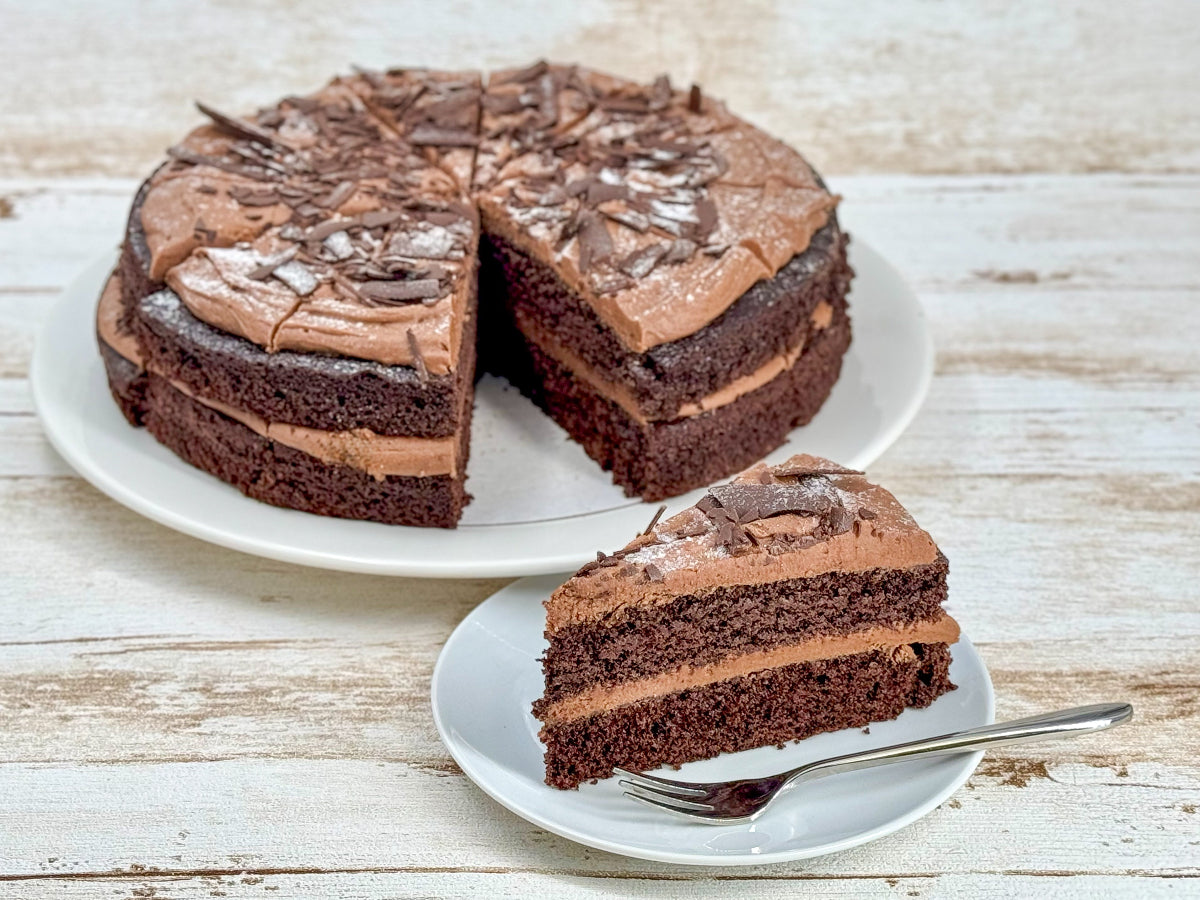 Naked chocolade taart groot met taartpunt